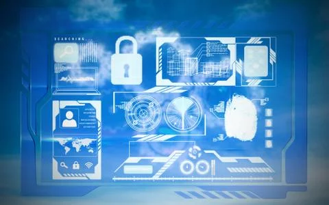 Composite image of security interface イラスト素材
