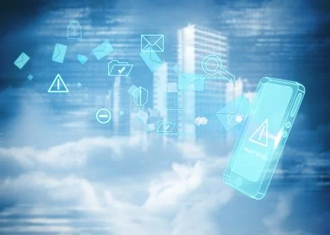 Composite image of security interface Stock Illustration