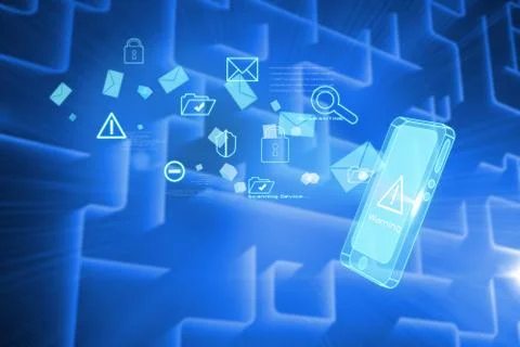 Composite image of security interface Stock Illustration