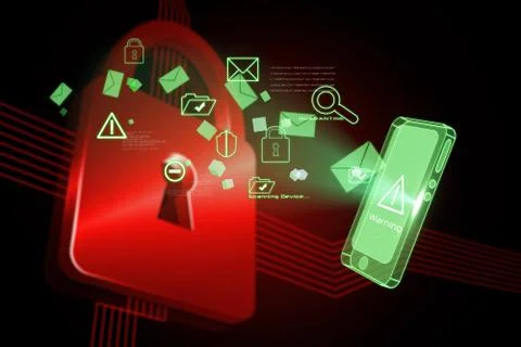Composite image of security interface イラスト素材