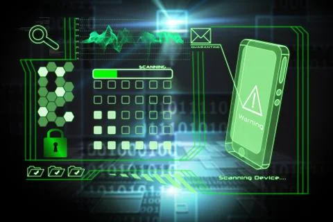 Composite image of security interface Stock Illustration