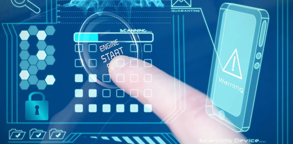 Composite image of security interface Stock Photos