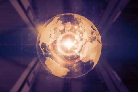 Composite image of server tower Illustrazione stock
