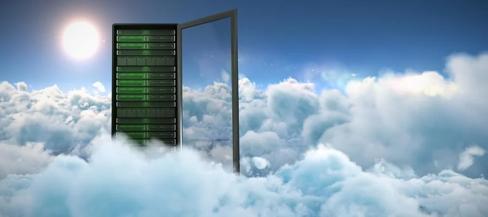 Composite image of server tower Stock Photos