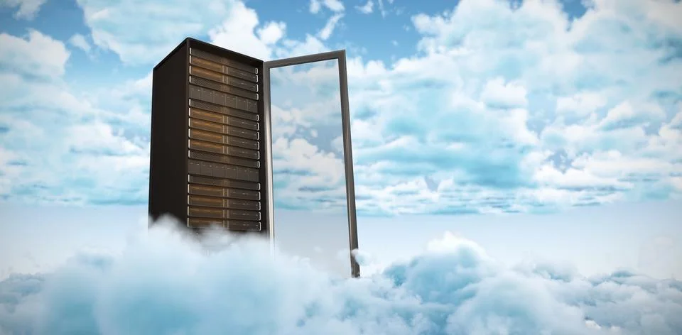 Composite image of server tower Stock Photos