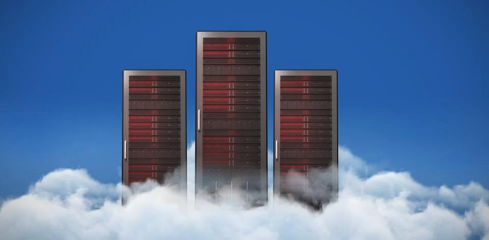 Composite image of server tower Stock Photos