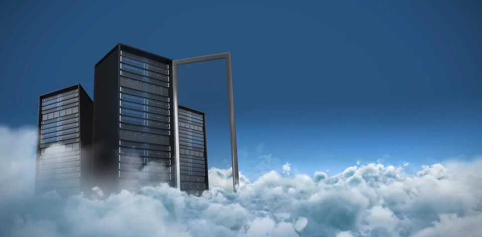 Composite image of server tower Stock Photos