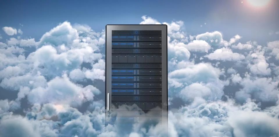 Composite image of server tower Stock Photos