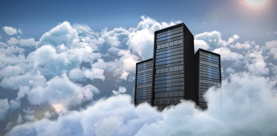 Composite image of server tower Stock Photos