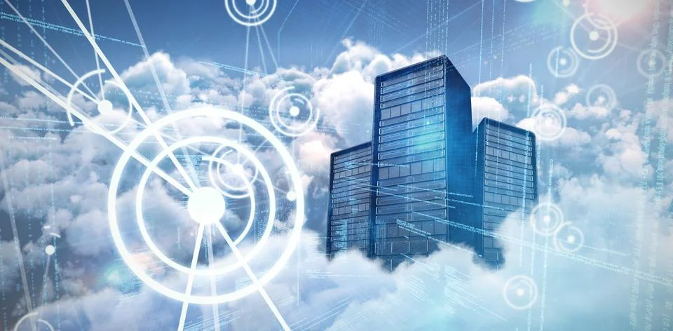 Composite image of server tower Stock Photos