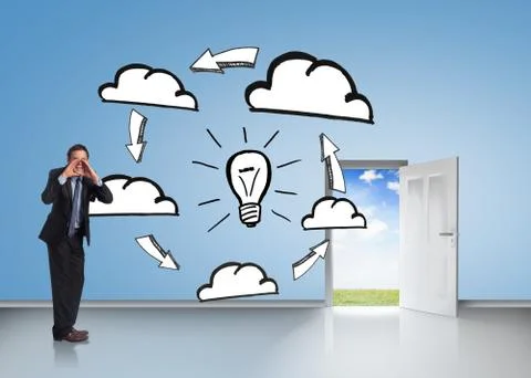 Composite image of shouting businessman Ilustración de archivo