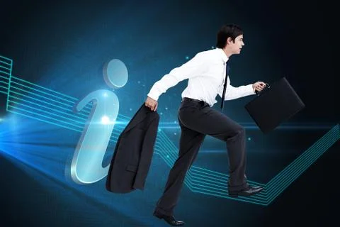 Composite image of side view of walking tradesman Stock Illustration