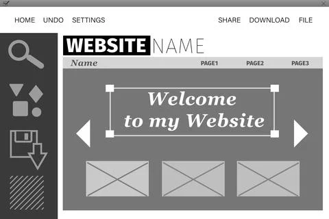 Composite image of site interface Stock Illustration