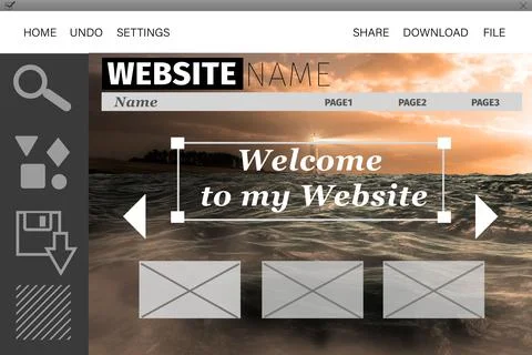 Composite image of site interface Illustrazione stock