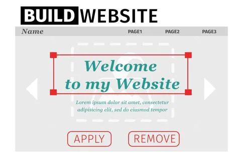 Composite image of site interface 스톡 일러스트