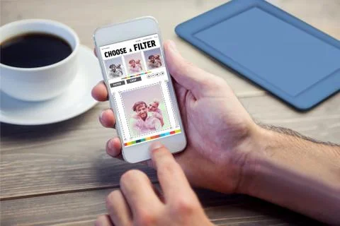 Composite image of smartphone app menu Fotos de archivo