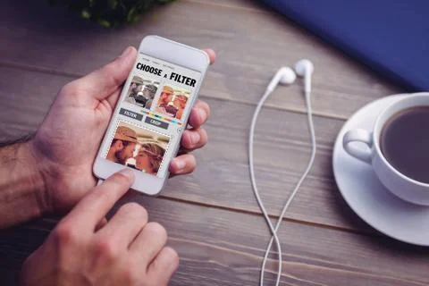 Composite image of smartphone app menu Fotos de archivo