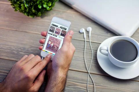 Composite image of smartphone app menu Fotos de archivo
