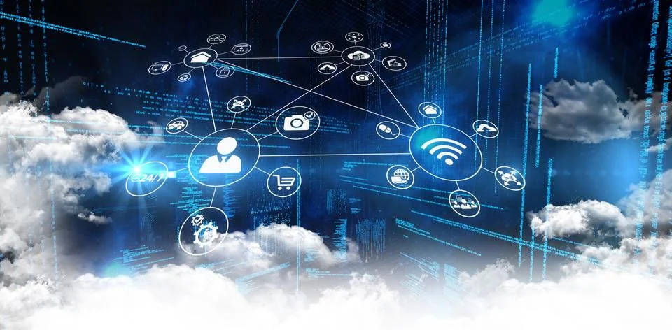 Composite image of smartphone apps icons Stock Illustration