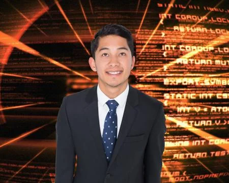 Composite image of smiling asian businessman Stock Illustration