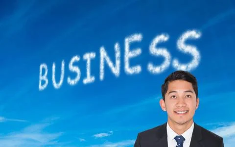 Composite image of smiling businessman Ilustración de archivo