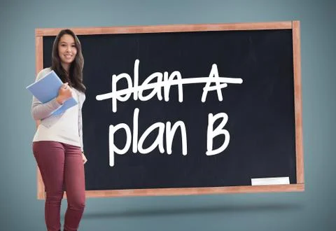 Composite image of smiling student in a computer room Stock Illustration