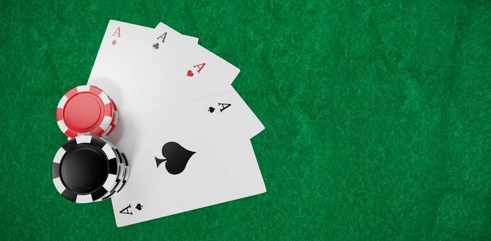 Composite image of stack of gambling chips with playing cards Illustrazione stock
