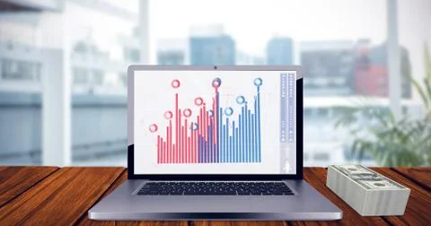 Composite image of stacks of dollars 스톡 사진