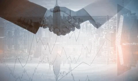 Composite image of stocks and shares Stock Illustration