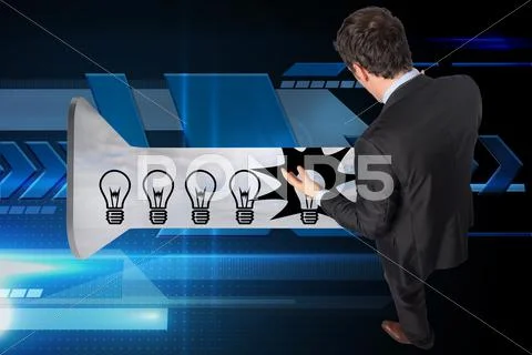 Composite image of stressed businessman gesturing Stock Illustration