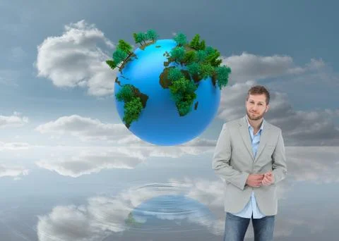 Composite image of suave man in a blazer Stock Illustration