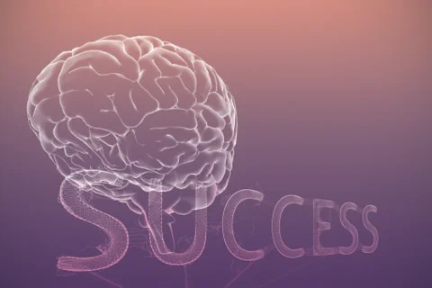 Composite image of success text on white background Illustrazione stock