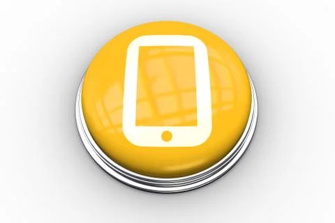 Composite image of tablet pc graphic on button Stock Illustration