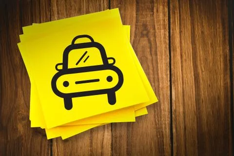 Composite image of taxi graphic イラスト素材
