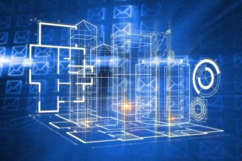 Composite image of technology interface Illustrazione stock