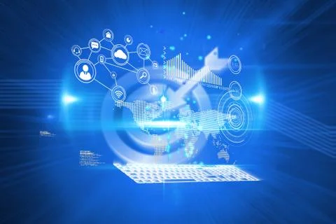 Composite image of technology interface Illustrazione stock
