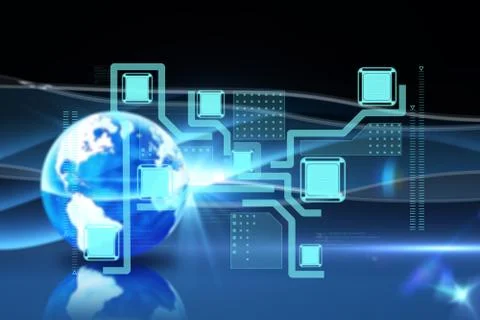 Composite image of technology interface 스톡 일러스트