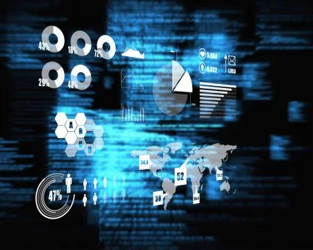 Composite image of technology interface Illustrazione stock