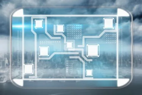 Composite image of technology interface Illustrazione stock
