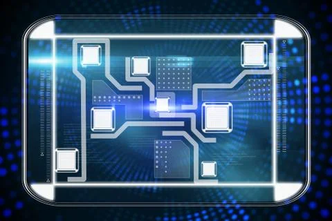 Composite image of technology interface 스톡 일러스트