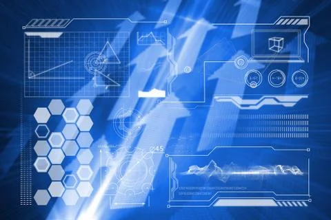 Composite image of technology interface Ilustração Stock