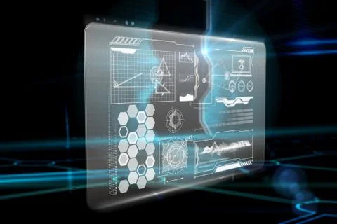 Composite image of technology interface Ilustração Stock