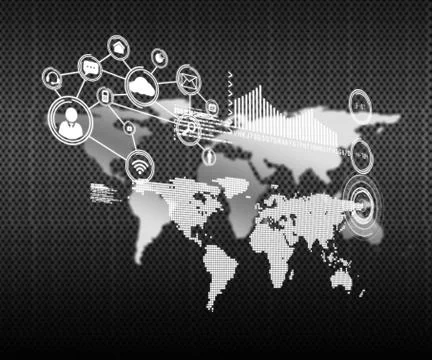 Composite image of technology interface Ilustração Stock