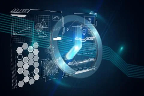 Composite image of technology interface Illustrazione stock