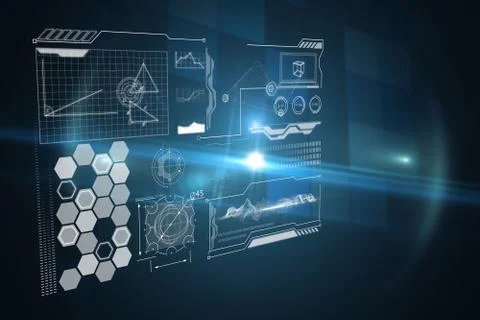 Composite image of technology interface Illustrazione stock