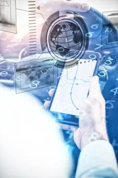 Composite image of technology interface Stock Photos