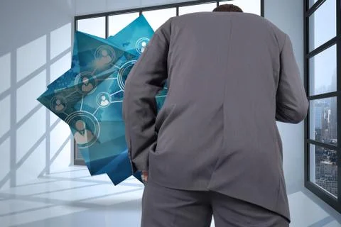 Composite image of thinking businessman Ilustración de archivo