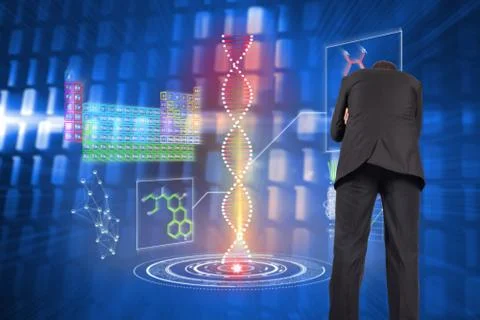 Composite image of thinking businessman Stock Illustration