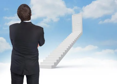 Composite image of thinking businessman Stock Illustration