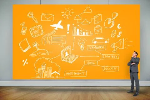 Composite image of thinking businessman Stock Illustration